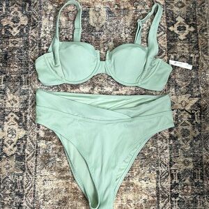 Cupshe | Ribbed Bikini Set
